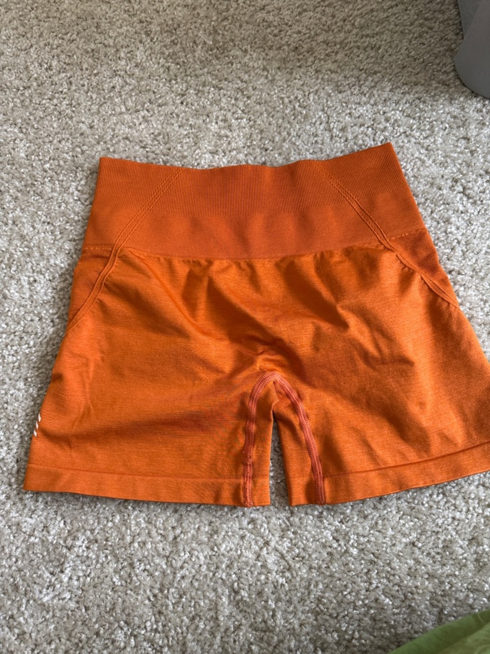 Women’s High-Waist Orange Athletic Shorts